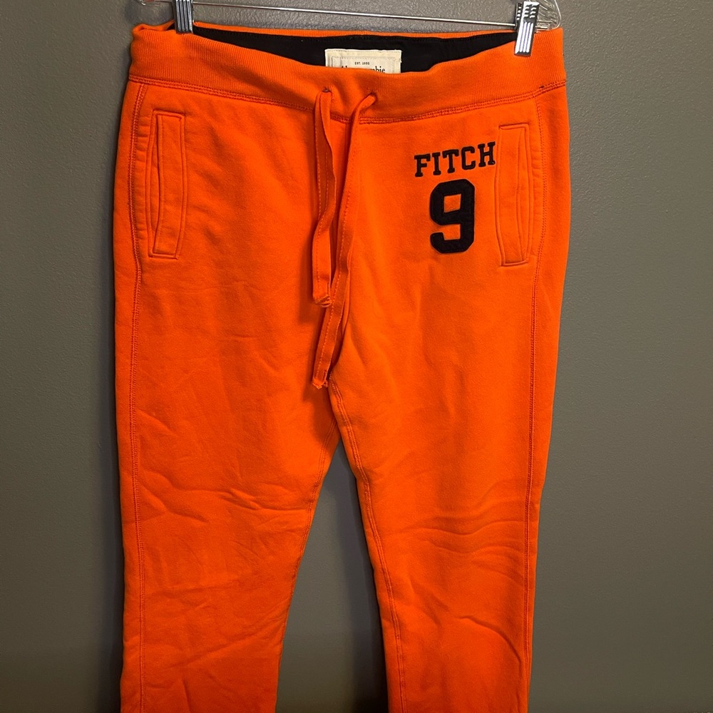 Orange, Men’s Abercrombie and Fitch, Size Large Sweatpant